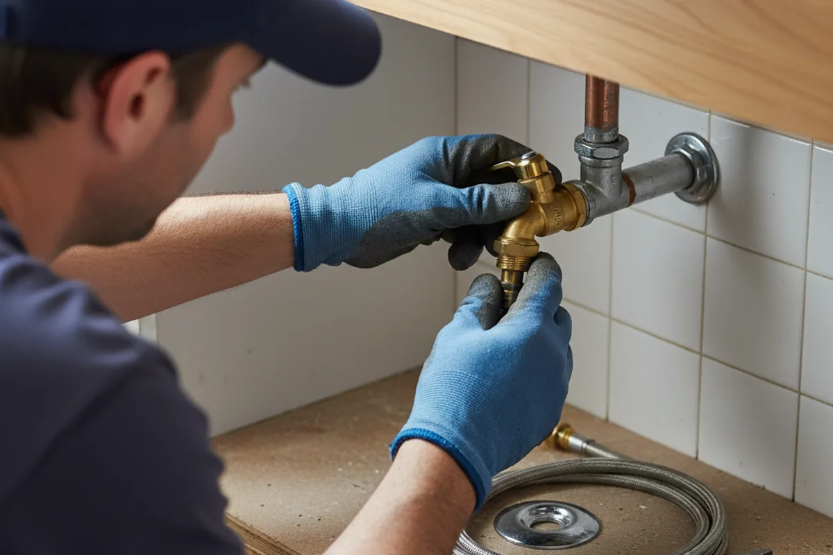 Shutoff valve and fitting work during Emergency Plumbing in Oregonia